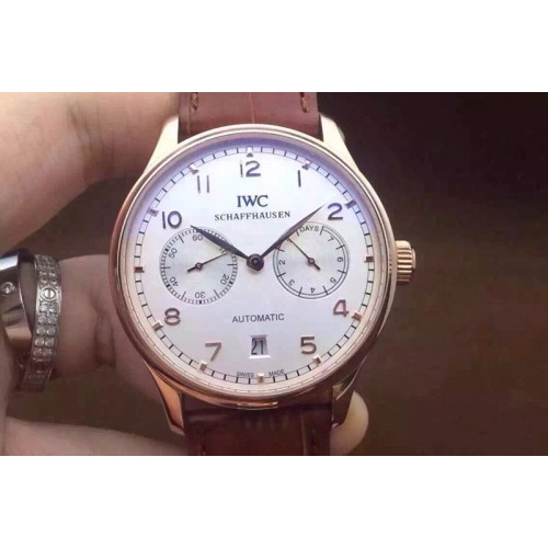 IWC Portuguese Real PR IW500705 YLF 1:1 Best Edition on Brown Leather Strap A52010