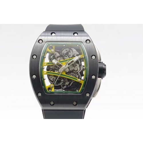 Richard Mille RM059-01M Black Ceramic KVF Green Inner Bezel Skeleton Dial on Black Rubber Strap MIYOTA8215 Richard Mille RM059-01M Black Ceramic KVF Green Inner Bezel Skeleton Dial on Black Rubber Strap MIYOTA8215