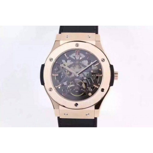 Hublot Classic Fusion 45mm TOURBILLONBLACK RG TF Best Edition SKELETON FLYING TOURBILLION