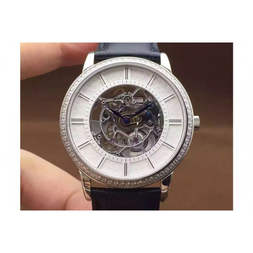 Jaeger-LeCoultre Skeleton SS/LE Diamond Bezel White Dial A2824 Jaeger-LeCoultre Skeleton SS/LE Diamond Bezel White Dial A2824