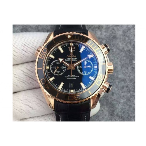 Omega Seamaster Professional Chronograph RG Black Ceramic Black Dial on Black Gummy Strap A9300 Omega Seamaster Professional Chronograph RG Black Ceramic Black Dial on Black Gummy Strap A9300