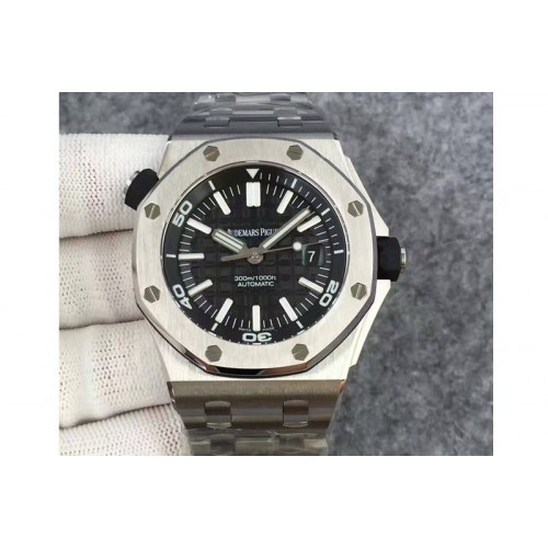 Audemars Piguet Royal Oak Chronograph 26320 RG White Textured Dial on Rubber Band A7750