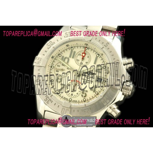 Breitling 2010 Avenger Chrono SS/SS White A-7750 Breitling 2010 Avenger Chrono SS/SS White A-7750
