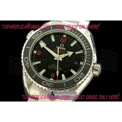 Omega Black Ceramic Planet Ocean 45.5mm Swiss 2824