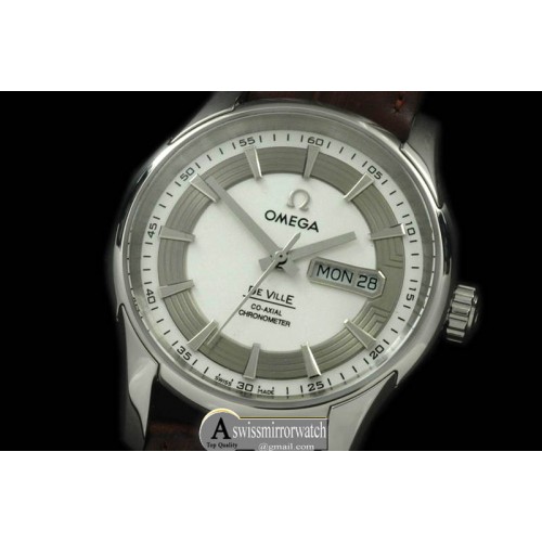 Omega Deville Co Axial Day/Date SS/LE White Asian 2836 Omega Deville Co Axial Day/Date SS/LE White Asian 2836