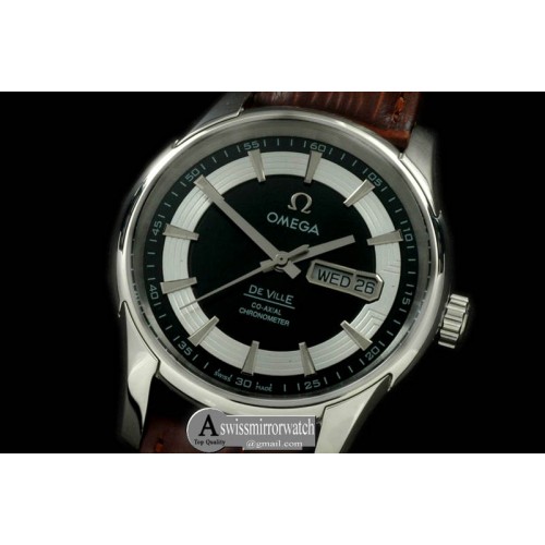 Omega Deville Co Axial Day/Date SS/LE Black Asian 2836