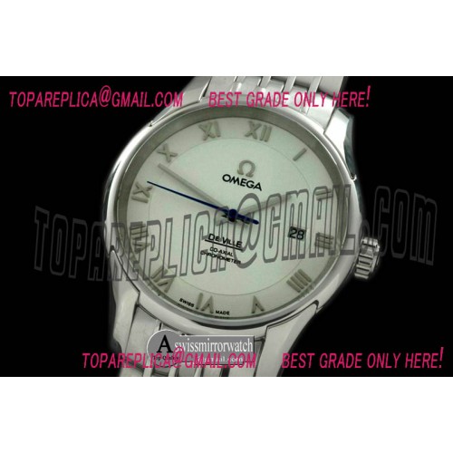 Omega Deville Co Axial Auto SS/SS White Asian 2824 Omega Deville Co Axial Auto SS/SS White Asian 2824