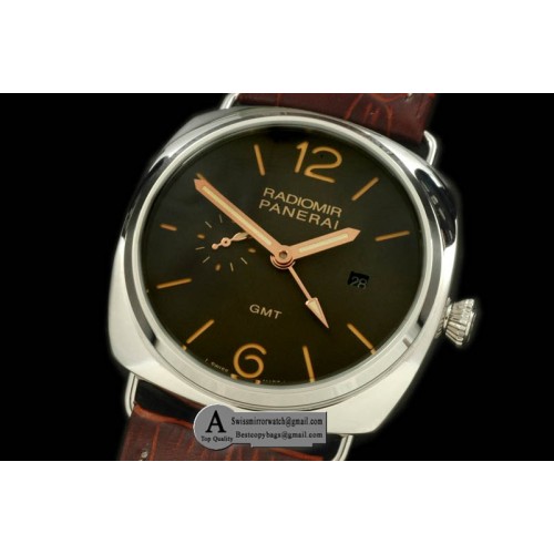 Panerai Pam 421 3 Days GMT SS/Leather Brown SG-25J Auto