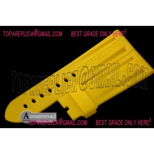 Panerai 24/22 Yellow Rubber Strap for 44mm Pams