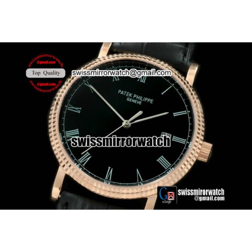 Patek Philippe Calastrava Automatic RG/LE Black Asian 2824 Patek Philippe Calastrava Automatic RG/LE Black Asian 2824