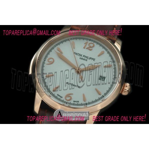 Patek Philippe Calastrava Automatic RG/LE White Num Asian 2824 Patek Philippe Calastrava Automatic RG/LE White Num Asian 2824