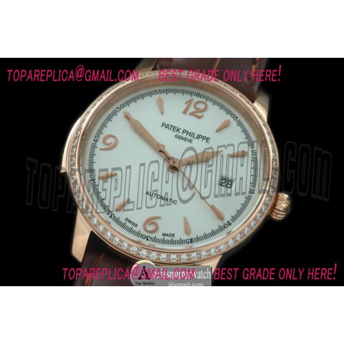 Patek Philippe Calastrava Automatic RG/LE White Num Asian 2824 Patek Philippe Calastrava Automatic RG/LE White Num Asian 2824