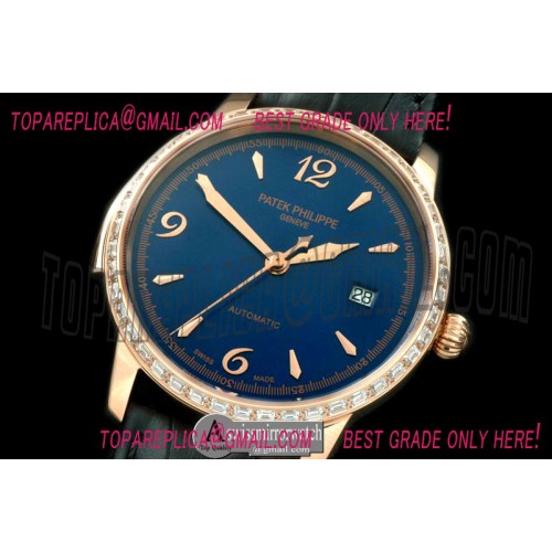 Patek Philippe Calastrava Automatic RG/LE Blue Num Asian 2824 Patek Philippe Calastrava Automatic RG/LE Blue Num Asian 2824