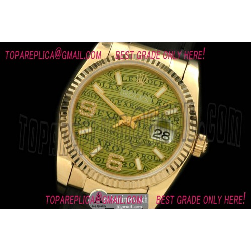 Rolex YG/LE Khaki Swiss Eta 2836/3135-Real Diamonds
