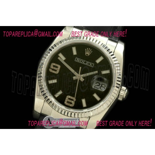Rolex SS/LE Black Swiss Eta 2836/3135-Real Diamonds