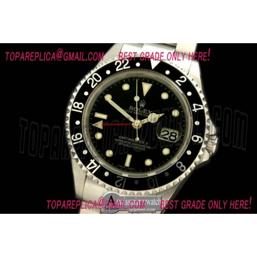 Rolex GMT II 16710 SS Black Swiss 2836/3186 Rolex GMT II 16710 SS Black Swiss 2836/3186