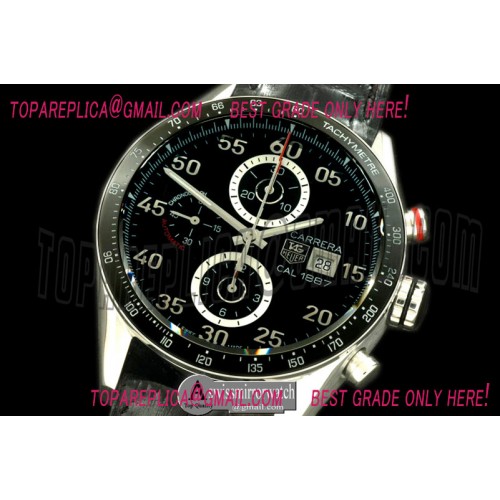 Tag Heuer Carrera 1887 Date Chrono SS/LE Black A-7750 Tag Heuer Carrera 1887 Date Chrono SS/LE Black A-7750