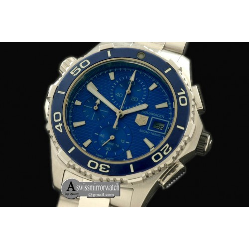 Tag Heuer Aquaracer 500m Chrono SS/SS Blue Jap Qtz Chrono