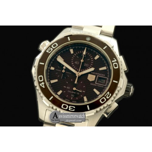 Tag Heuer Aquaracer 500m Chrono SS/SS Brown Jap Qtz Chrono
