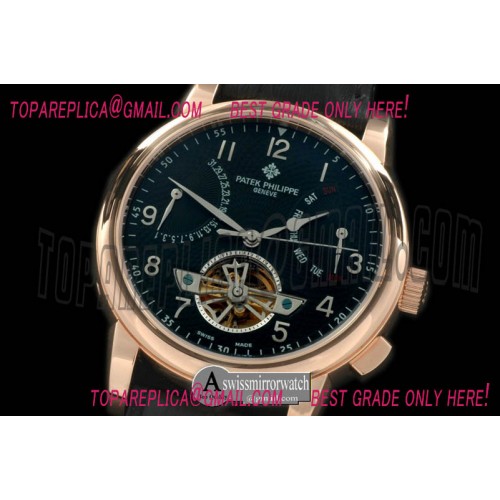 Vacheron Constantin Matle Tourbillon Calender RG/LE Black Asian Auto 2813