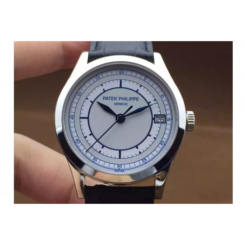 Patek Philippe 5296 Calastrava SS/Black LE White A324