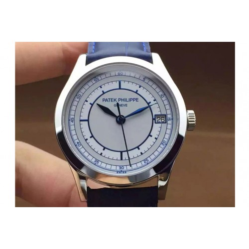 Patek Philippe 5296 Calastrava SS/Blue LE White A324