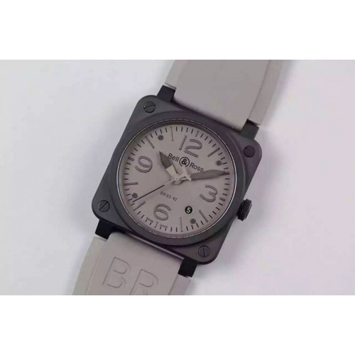 Bell&Ross BR 03-92 PVD Case Gray Dial 42.5mm Gray on Rubber Strap MIYOTA 9015
