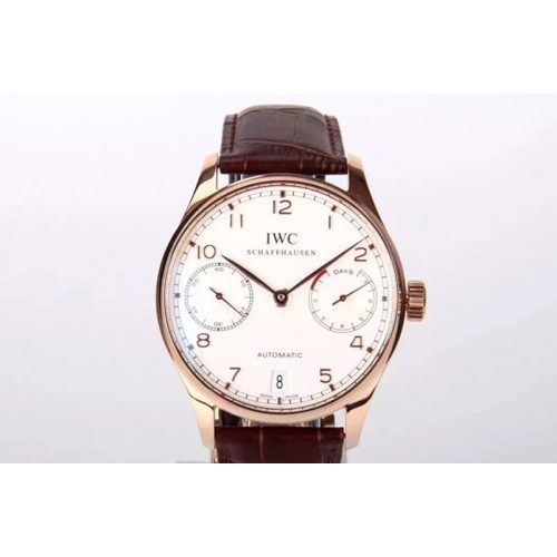IWC Portuguese Real PR IW500704 ZF 1:1 RG Best Edition White Dial on Black Leather Strap A52010 IWC Portuguese Real PR IW500704 ZF 1:1 RG Best Edition White Dial on Black Leather Strap A52010
