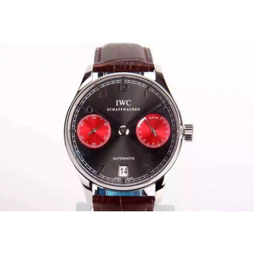 IWC Portuguese Real PR IW5007 YLF 1:1 Best Edition Gray Dial on Brown Leather Strap A52010 V2