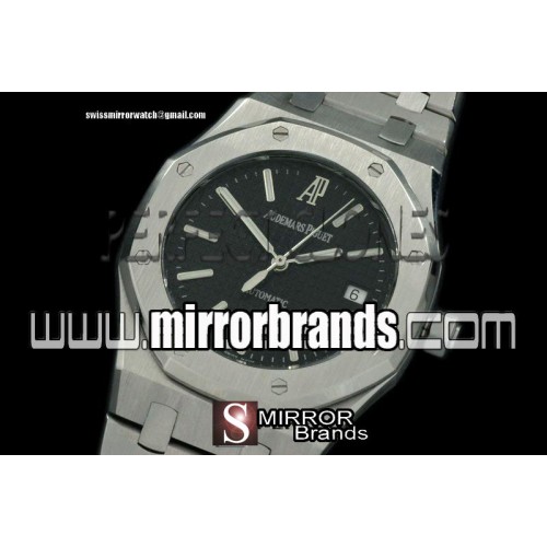 Luxury Audemars Piguet Royal Oak Jumbo Auto SS/SS Black Swiss Eta 2824-2