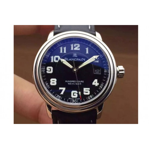Blancpain 100 Hours SS/LE Black Dial Black Strap Miyota 9015