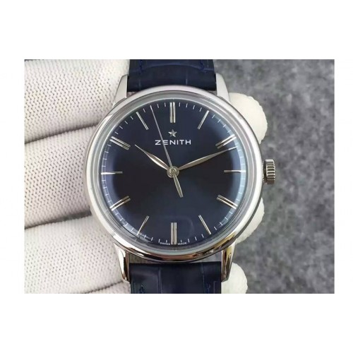 Zenith Elite 6150 03.2270.6150 42mm SS/LE Blue Dial With Leather Strap Zenith Elite 6150 03.2270.6150 42mm SS/LE Blue Dial With Leather Strap