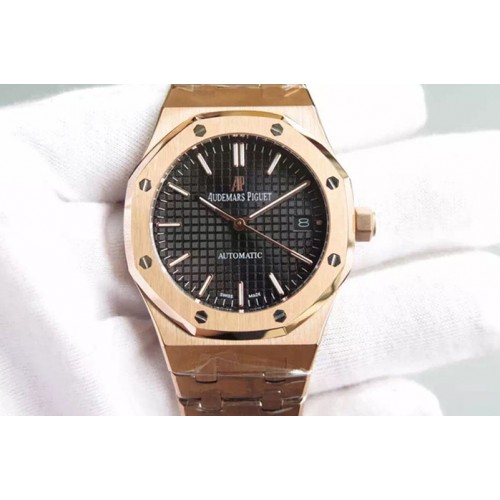 Audemars Piguet Royal Oak 37mm 15450 RG Black Dial on RG Bracelet A3120
