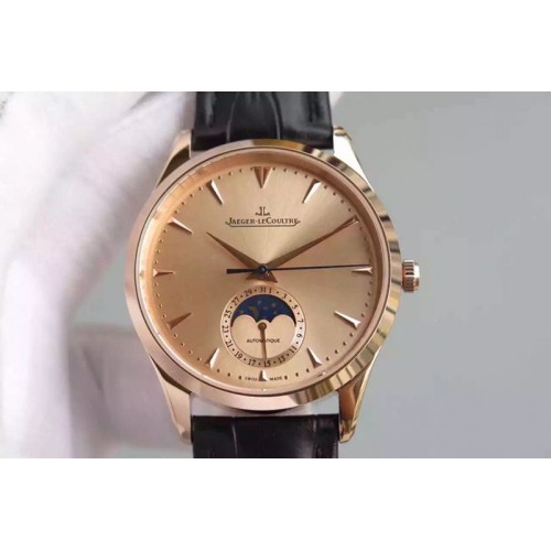 Jaeger LeCoultre Moonphase RG/LE Gold Dial Cal.925
