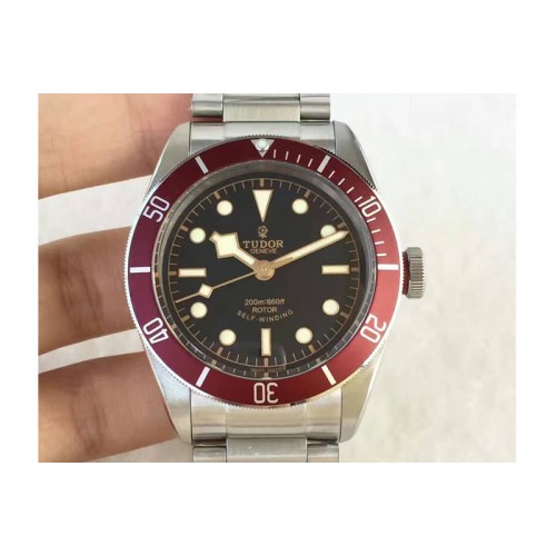 Tudor Heritage Black Bay ZF 1:1 Best Edition on Bracelet A2824 V5 ( Red) Free Nylon Strap