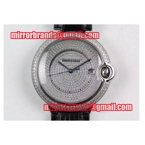 Ballon Bleu de Cartier Full Paved Diamonds Dial SS/LE M9015 Auto Watches