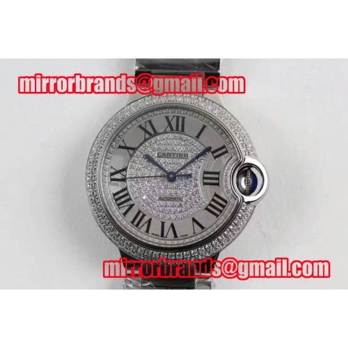 Ballon Bleu de Cartier Full Paved Diamonds Dial SS/SS M9015 Auto Watches