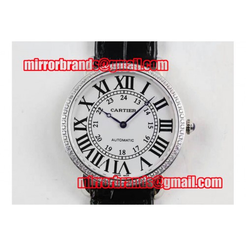 Ronde Louis Cartier SS/LE White Dial Diamond Bezel Auto Watches Ronde Louis Cartier SS/LE White Dial Diamond Bezel Auto Watches