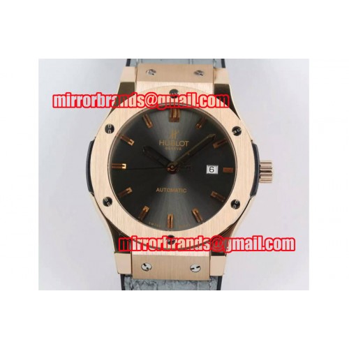 Hublot Classic Fusion 45mm RG Grey Dial on Grey Leather Strap