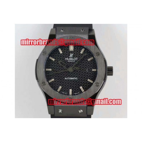 Hublot Big Bang Classic Fusion 45mm 1:1 Black Magic on Black Rubber Strap Hublot Big Bang Classic Fusion 45mm 1:1 Black Magic on Black Rubber Strap