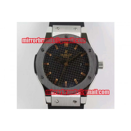 Hublot Big Bang Classic Fusion 45mm SS/PVD CF Dial Black Gummy A2824 Hublot Big Bang Classic Fusion 45mm SS/PVD CF Dial Black Gummy A2824