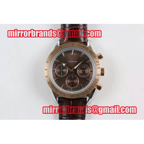 Omega Speedmaster '57 RG Brown Dial on Brown Leather Strap A7750
