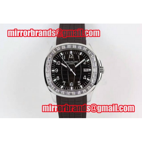 Patek Philippe Aquanaut 5167 SS/RU Black Dial Cal.324 Mens Watches