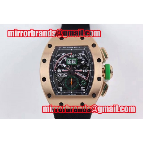 Richard Mille RM011-01 Flyback Chronograph RG/Black Nylon Asian 7750 Richard Mille RM011-01 Flyback Chronograph RG/Black Nylon Asian 7750