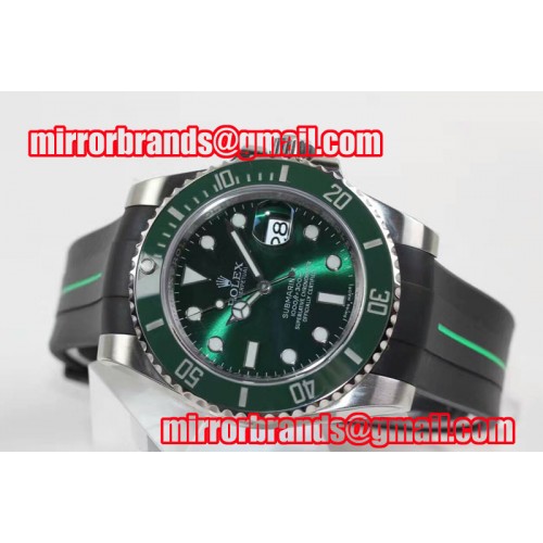 Rolex Submariner 116610 LN Green Ceramic V7 1:1 Noob Best Edition SA3135 Rubber B Strap