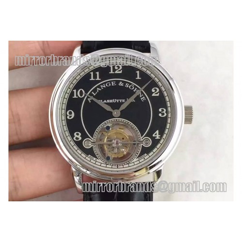 A.Lange & Sohne 1815 Tourbillon Handwerkskunst SS Black Dial on Black Leather Strap Cal.L02.1