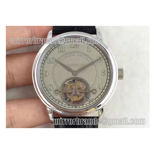 A.Lange & Sohne 1815 Tourbillon Handwerkskunst SS White Dial on Black Leather Strap Cal.L02.1