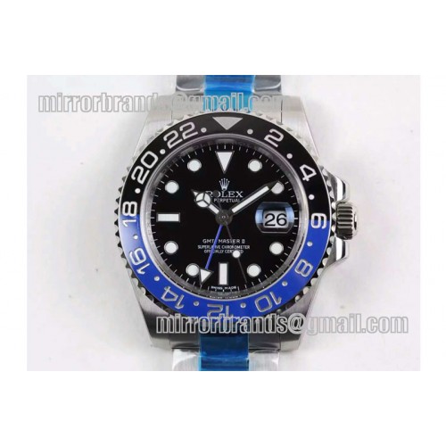 Rolex GMT-Master II 116710 BLNR V7 Black/Blue Ceramic 1:1 Noob Best Edition A3187 (Correct Hand Stack)
