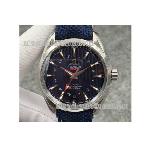 Omega Aqua Terra GMT SS/NY Blue/Blue JHF A2824 Mod8500
