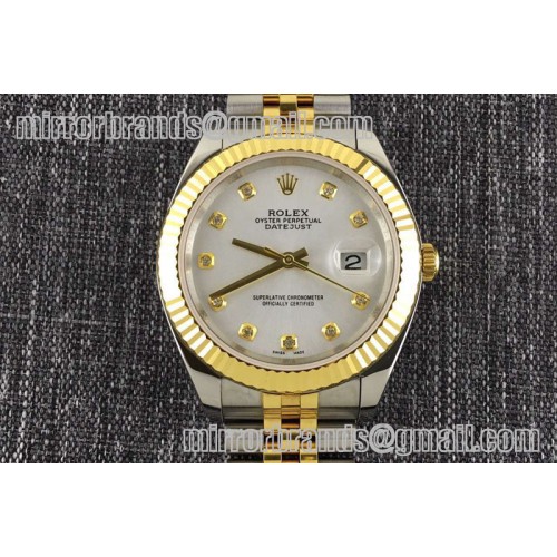 Rolex Datejust 116333 SS/YG TT Wrapped Jubile Diamond White Dial Swiss Eta 2836 Rolex Datejust 116333 SS/YG TT Wrapped Jubile Diamond White Dial Swiss Eta 2836